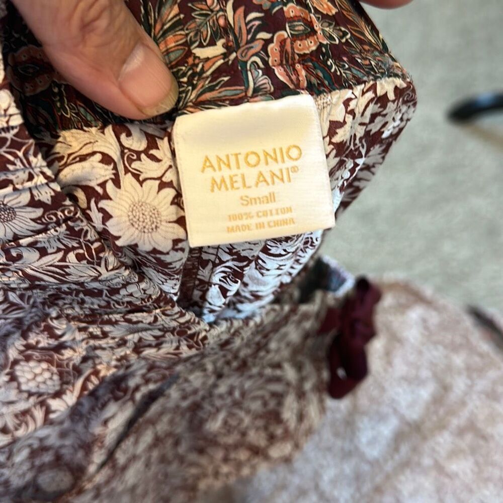 Printed Long Sleeve Pajama Set - Burgundy Floral - Picture 14 of 14